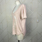 Zadig & Voltaire Top Wanda Short Sleeve Floral T-Shirt Pink White Size US Small Photo 4