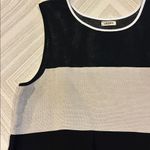 L'Agence  Women’s Black Mesh Top with White Trim and off White Band Size 4 Photo 1