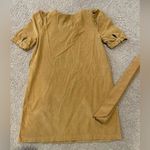 SheIn  V-neck Puff Sleeve Belted Tan/ Brown Mini Dress Photo 8