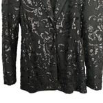 Alexis Firdas Black Sequin Embroidered Tulle Blazer Sz M Photo 3