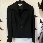 Vertigo Paris Vintage black snap button down top Photo 7