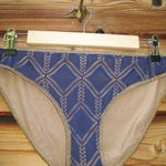 Becca NWOT  Blue Crochet Wanderlust Hipster Bikini Bottoms XL Photo 2