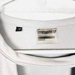 Gymshark ‎ Long Sleeve Crop Top Cut Out Neckline Gray Activewear Womens Small Photo 4