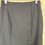 Rene Lion Button Front Flare Skirt Black Size L Photo 1