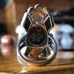 Royston Blue Horizon Turquoise White Pearl Sterling Silver Ring Size 7 Photo 2