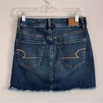 American Eagle  Womens Size 2 Next Level Stretch Blue Jean Distressed Skirt Photo 1