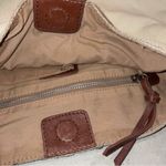 Lucky Brand  Cream Leather Hobo Bucket Shoulder Bag Purse Photo 9