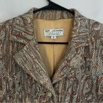 St. John Couture Marble Abstract Grey/Brown/Metallic Blazer/Jacket Size 8 Photo 2