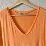 Piko  1988 Light Orange Bamboo V-Neck Cap Sleeve Flowy T-Shirt S Photo 2