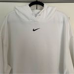 Nike Sportswear Oversized Fleece Hoodie Center Swoosh White Sz XXL Photo 7