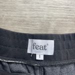 FEAT Women’s Blanket Blend Fleece Drawstring Elastic Waist Shorts Size 1 Gray Photo 2