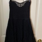 Free People  FP black lace beaded embellished strapless top/dress Small Photo 1