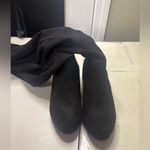 Buckle  Over The Knee Boots Size 7 New Velvet Black Tall Photo 4