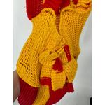 Vibrant Crochet‎ sleeveless sweater Red Photo 3