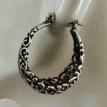 Sterling Silver Filigree Hoop Earrings Photo 2