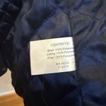 Giacca Navy Blue Hooded Anorak Jacket Quilted Lining Women's Size Small Photo 5