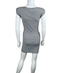 Reformation Black & White Striped T-Shirt Dress Photo 4