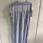 Rails Suri Blue & White Dusk Striped Linen Blend Long Dress Coastal Beach Casual Photo 3
