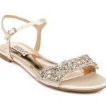 Badgley Mischka  Gold Rhinestone Sandals Photo 0
