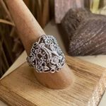 Plumeria Sterling Silver Ring Sizes 8,9,11 boho Photo 2