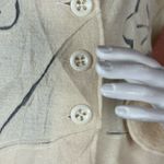 Tribal Cream Blazer with Embroidered Floral Design Size 14 Photo 9