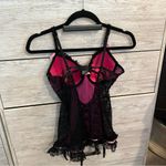 Victoria's Secret  black and pink lace baby doll size 36b Photo 1