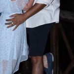 Abercrombie & Fitch Baby Blue Floral Asymmetrical Off Shoulder Ruffle Maxi Dress Photo 4