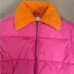 Urban Outfitters Duckie Faux Shearling Collar Pink Puffer Jacket. Size XS Photo 4