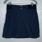 Title Nine  4 Navy Blue Clamber Skirt Skort Lined Pockets Granola Girl Crunchy Photo 0