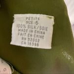 Liz Claiborne Vintage  silk green dress with buttons down the back short sleeve s Photo 8