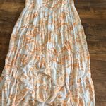 Abercrombie & Fitch A&F Tiered Floral Linen Blend Boho Tie Midi Dress Photo 3