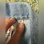 Vintage 90s Chazz zip front denim jean moto vest, size medium Blue Photo 9