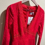 ASOS NWT Size 4  Vibrant Red Long Sleeve Dress Photo 3