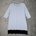 J. Jill Dress Womens Large Blue White Fit Striped A Photo 1