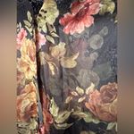 Sans Souci  Black Floral Sheer Blouse Photo 4