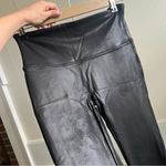Spanx Black Leather Shiny Slimming Leggings Size Large Photo 1