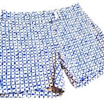 Vineyard Vines  Blue Tie Dye Ikat Square Print Shorts Size 0 NWT Photo 4