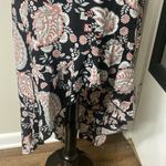 Sexy Asymmetrical Floral Paisley Print Ruffled Skirt w/ Side Zipper Pink Size L Photo 5