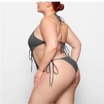 SKIMS  lace up monokini one piece swimsuit gunmetal 4X NWT! Photo 1