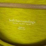 Soft Surroundings  Pintuck A-Line Yellow Dress Medium Cotton Stretch Comfy Lounge Photo 4