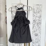 Violet+Claire Y2k rosette ruffle detail satin tank Photo 1