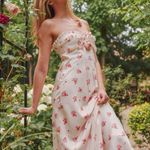 LAIT Collection Pink Floral Strapless NWT Size M, Fits like L in the bust Size M Photo 0