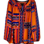 Investments  Multicolored Thin V-neck 1/4 Button Blouse 2X Photo 0