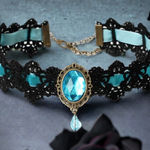 Gorgeous Lace AdjustableChoker A Stylish Collarbone Necklace for Any Occasion! Black Photo 0