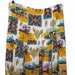 VTG Options Melrose Western Tiered Maxi Skirt Cowgirl Rodeo Southwest Print L Size L Photo 11