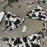 Cow print Dipped in Blue Bikini White Size XS Photo 2
