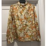 Gloria Vanderbilt Vintage Women’s Floral Long Sleeve Button Down Top Festival 8 Photo 0