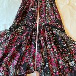 Danny & Nicole Black Floral Long Sleeve Midi Dress Berry Size 4 NWT Photo 6