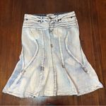 Candie's Candie’s Vintage Women’s Y2K Acid Wash Western Style Denim Jean Skirt Size 7 Photo 0