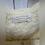 Urban Outfitters  Holly Button Front Cream Sweater Short Sleeve Knit Top Large Photo 4